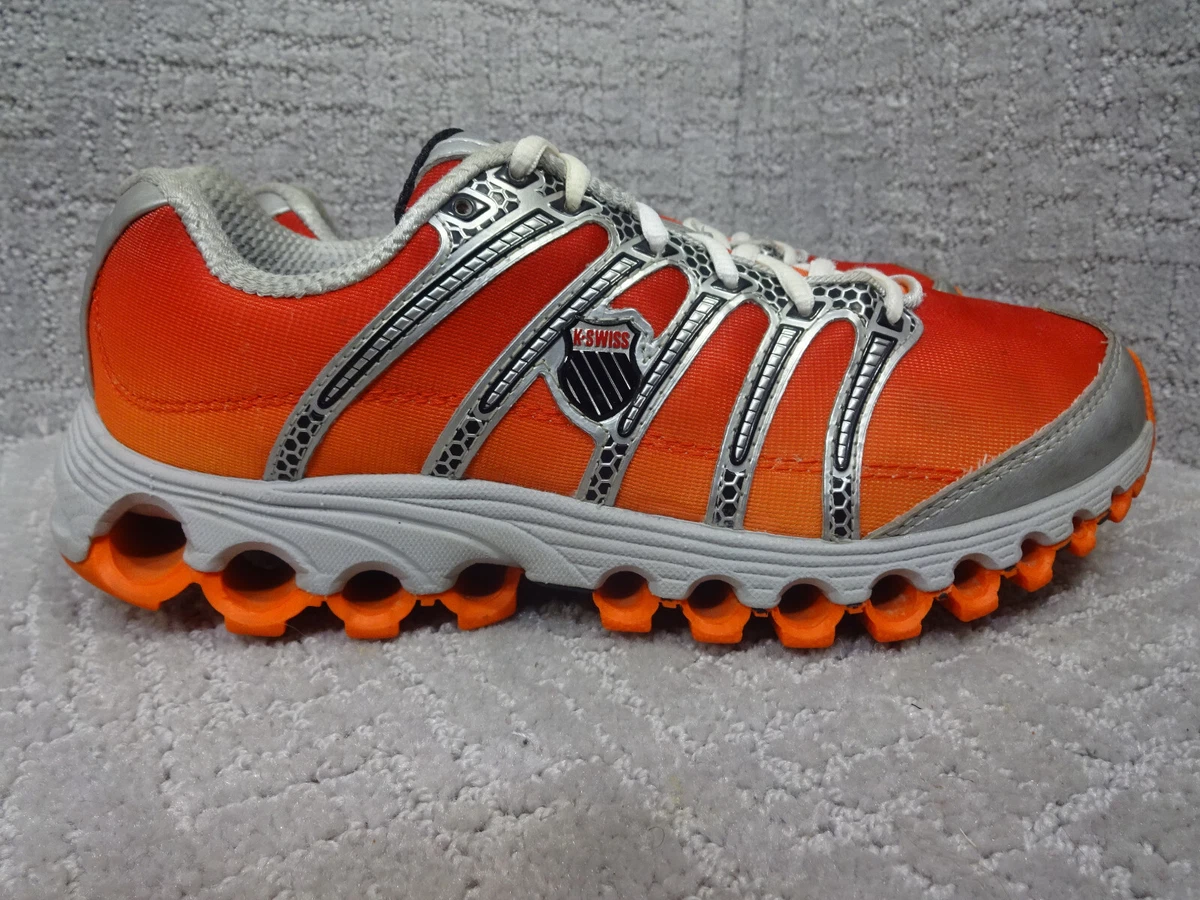K Swiss Women s Size 9 US Orange Silver Gray Tubes Sneaker Shoes 02281724