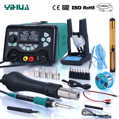 YIHUA 853D 5A-II 3-in-1 30V 5A Hot Air Rework  Desoldering Soldering Station