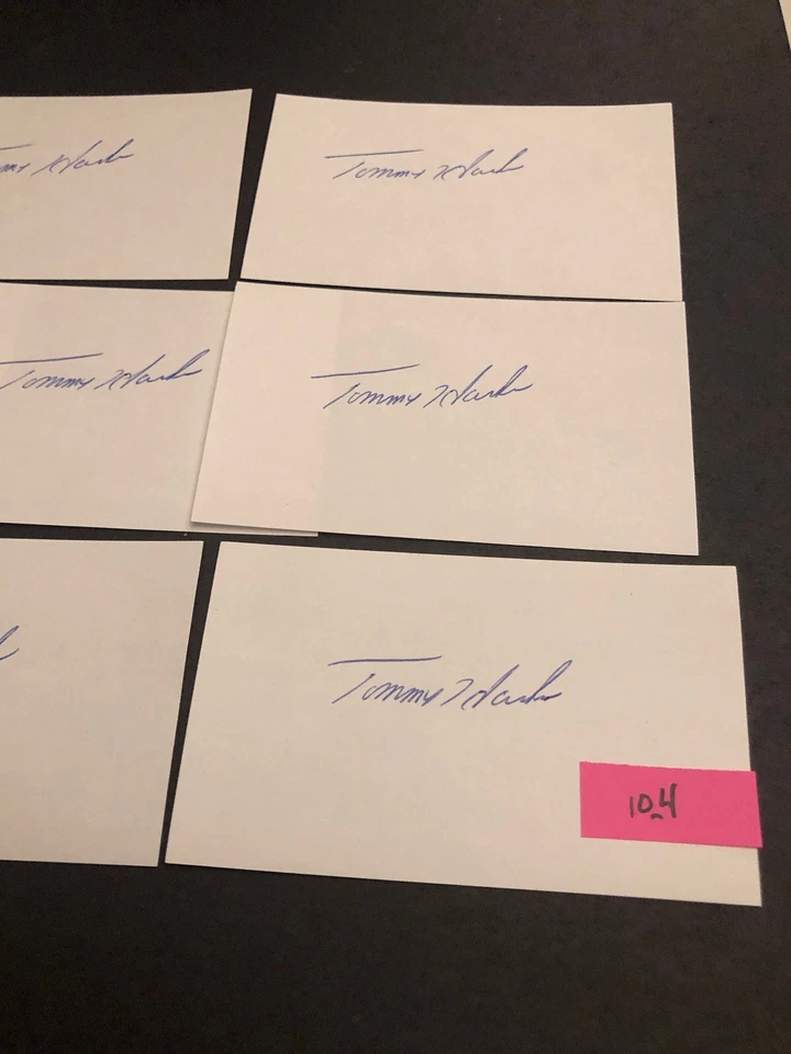 (Lot of 10) Tommy Harper Red Sox Signed Index 3x5 Autographed Card Lot 10-4 - Image 4 of 4