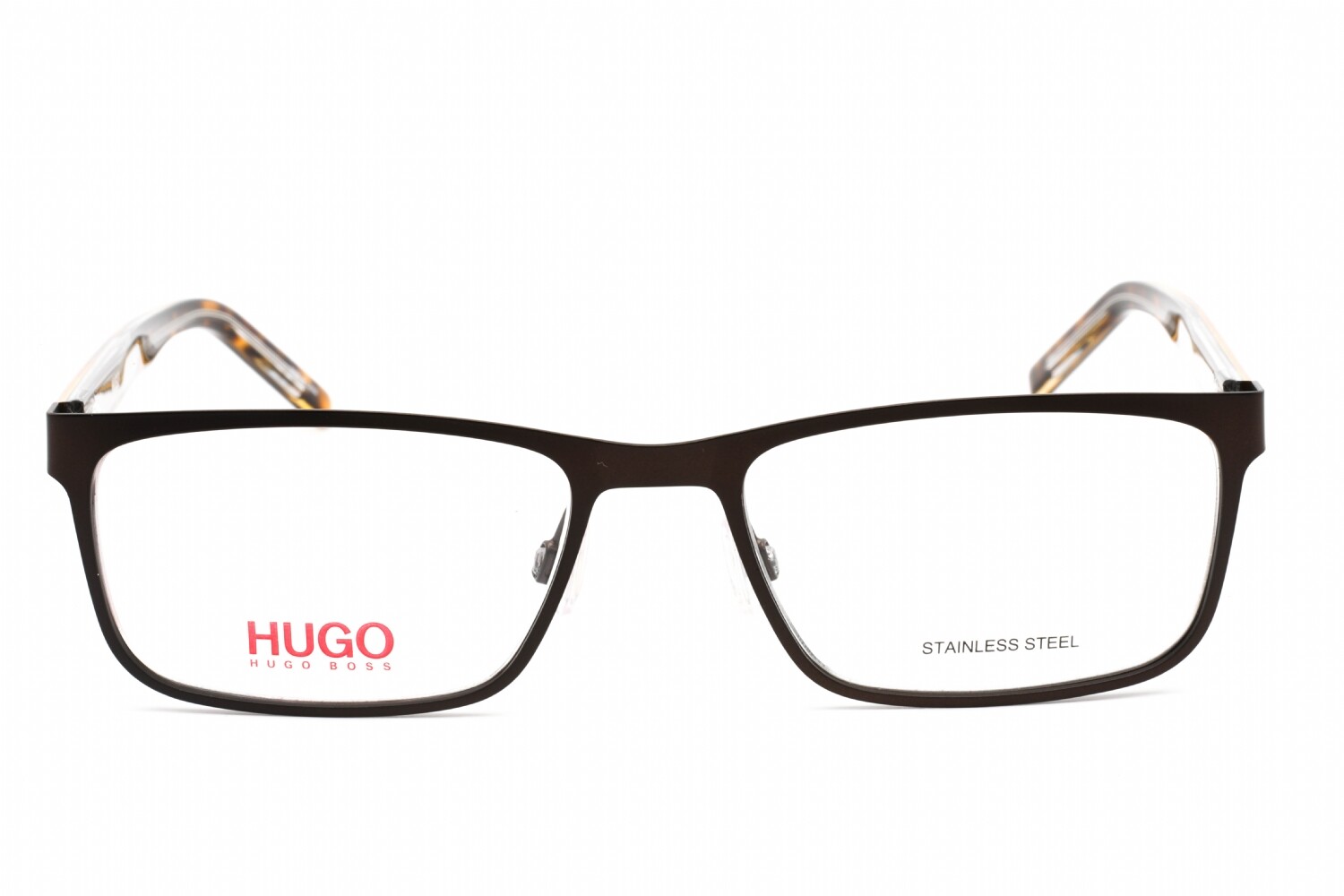 Hugo Boss 1005 Eyeglasses RX Men Brown Havana Rectangular 55mm  