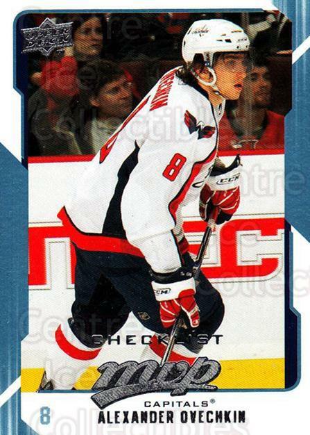 2008-09 Upper Deck MVP #300 Alexander Ovechkin, Checklist
