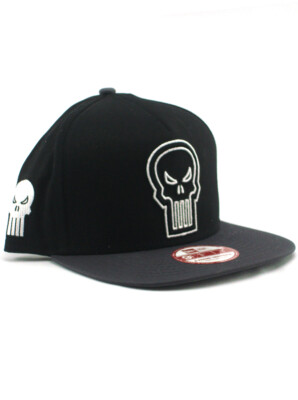 New Era Punisher 9fifty A-Frame Snapback Hat Adjustable Marvel Comics Black NWT