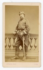 PHOTO CDV 1870 Victoire Lyon, a commander of the military National Guard