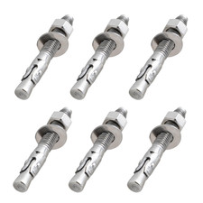 Wedge Anchors Stainless Steel 304 3/8 x 3 Inch Concrete Heavy Duty 6 Pack Indoor