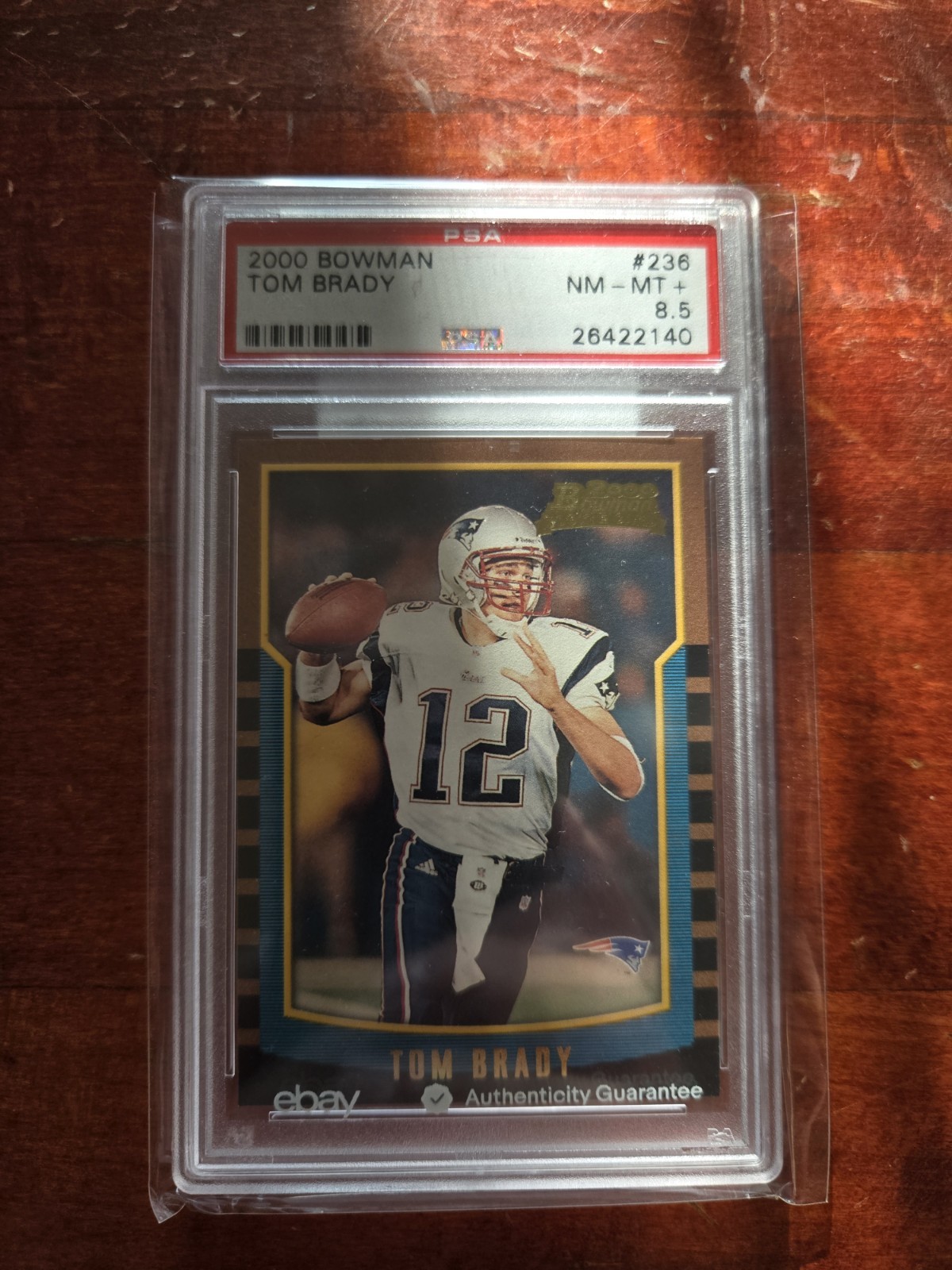 2000 BOWMAN #236 TOM BRADY ROOKIE RC PSA 8.5, Perfect Candidate For Regrading