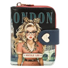 NICOLE LEE LONDON EYE BLACK HEART BIFOLD WALLET