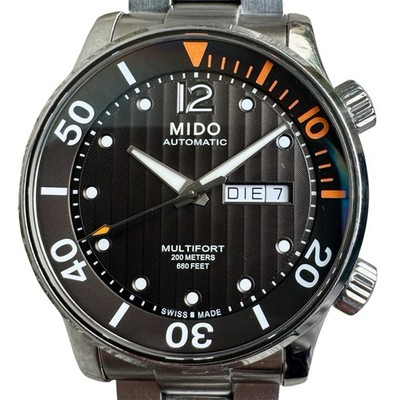 Mido Multifort Two Crowns 200m Dive Watch M005.930 Swiss 42mm Textured Dial Mens