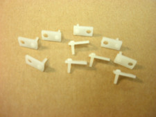NEW---Ten White T-Jet HO Guide Pins with Chamfered Hole and Support Nub