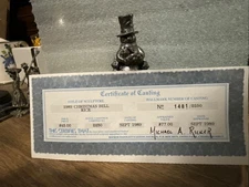 Michael Ricker Pewter 1989 X-mas Bell “Rick” Numbered 1481/2250 Signed W/ COA