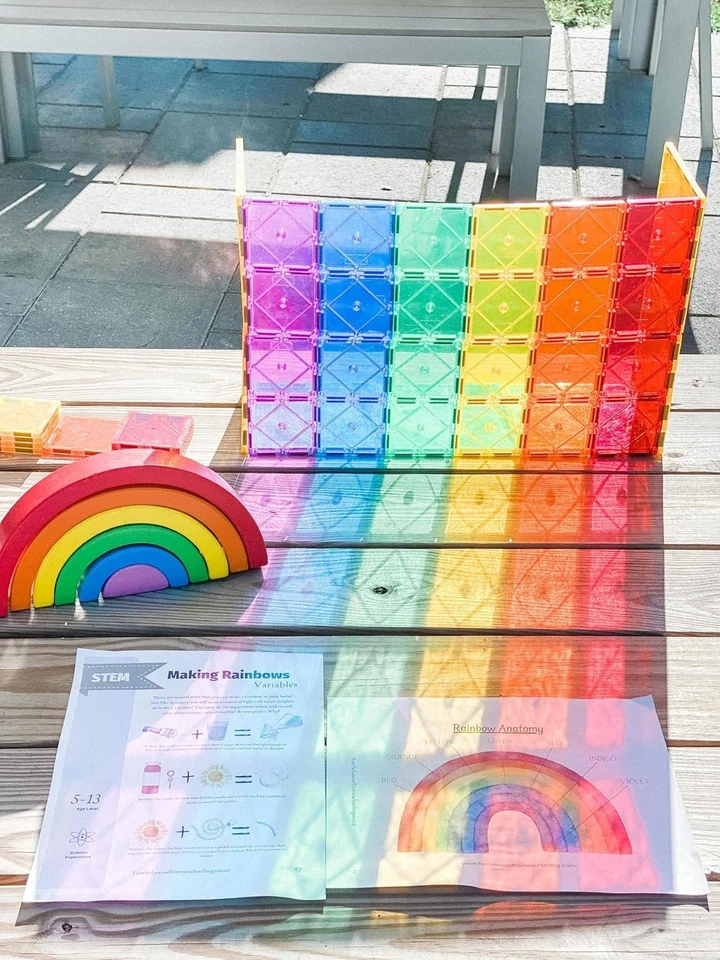 christmas Magnetic Tiles Toddler Toy Magnetic Building Blocks for Kids Ages 3–12 - Image 2 of 4