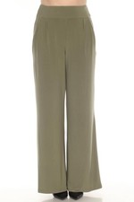 Joseph Ribkoff High Waist Pleated Wide Leg Pants Cactus