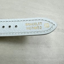 Bracelet Double Tour Hermès En Cuir Blanc 16 Mm - Occasion, Pour Montres Hermès, Fabriqué En France