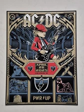 AC/DC Poster LAS VEGAS #/627 OFFICIAL Print  2025 Allegiant Stadium ACDC PWR UP