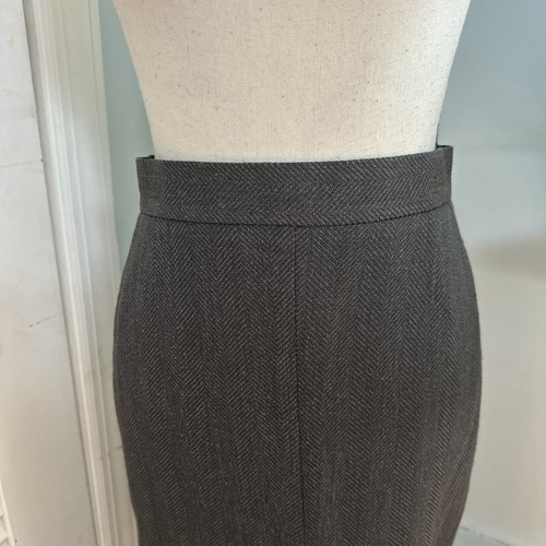 MAX MARA Womens Skirt 8 Dark Olive Green Wool Blend Midi Pencil Classic Capsule - Picture 2 of 13