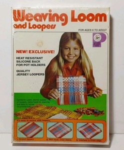 1970s New Sealed Old Vintage Weaving Loom and Loopers By Pastime Industries USA