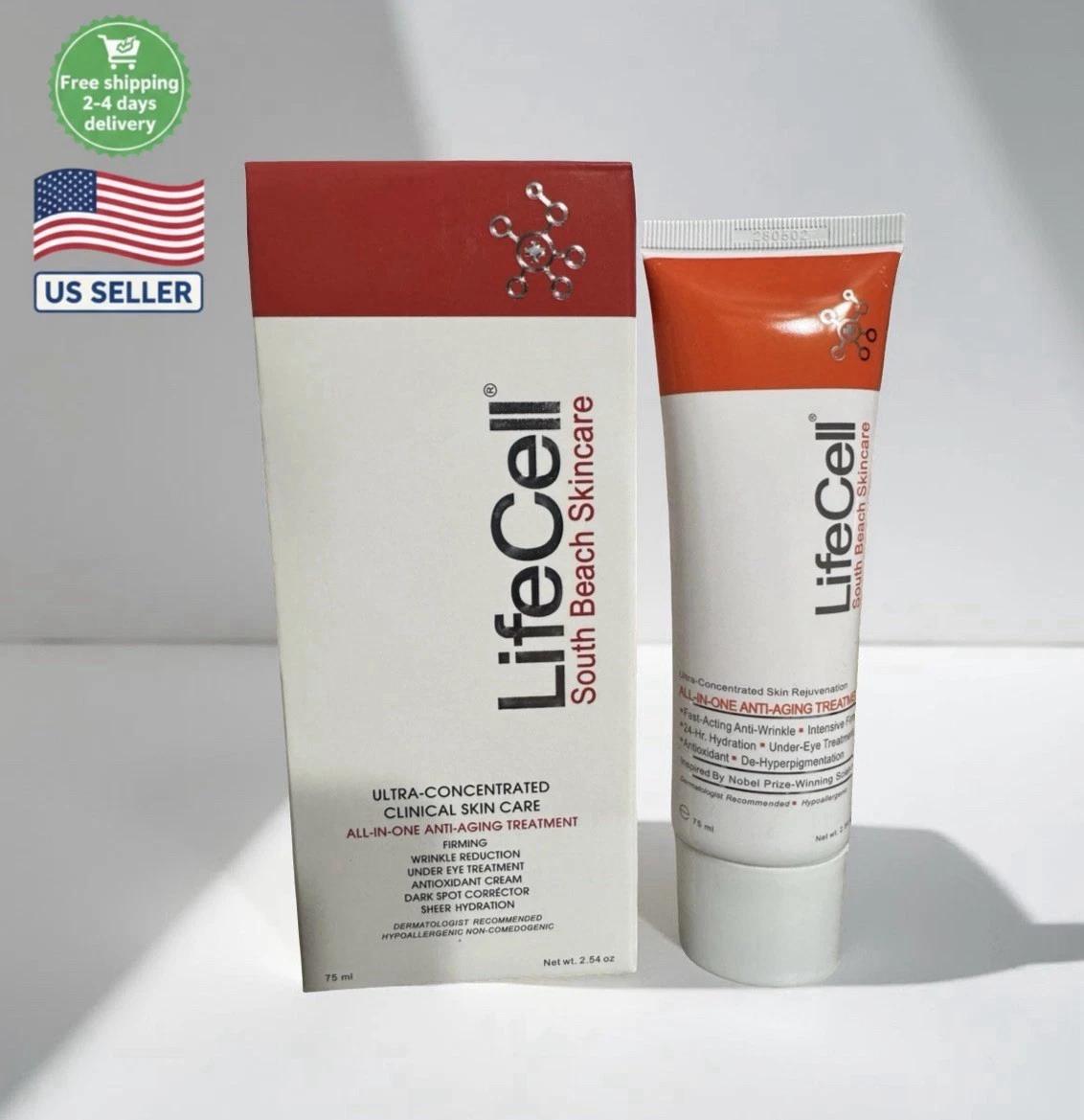 Live-Cell South Beach Skincare All In One Anti-Aging Treatment - 2.54 oz
Opens in a new window or ta