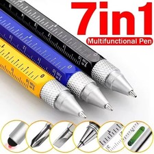 7-in-1 Tech Tool Pen Stylus Capacitive Pen with Level Gauge Screwdriver NEW