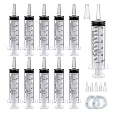 10 Pack 60ml Plastic Syringe Large Syringes Catheter Tip Sterile transparent