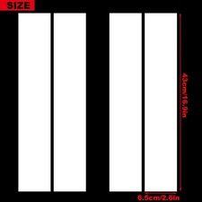 4pcs Car Wheel Fender Hash Stripe Decal Reflective Vinyl Sticker Color: White