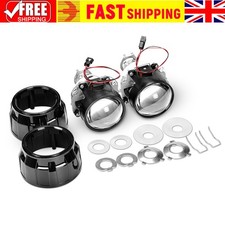 2X RHD 2,5" Bi-Xenon HID Proiettore Lente Hi-Lo Beam Faro Auto Retrofit H4 H7