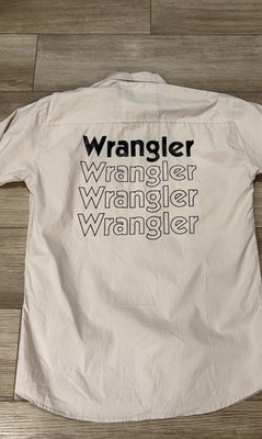 Wrangler Men s Western Button Down Rodeo Logo Shirt Size XL