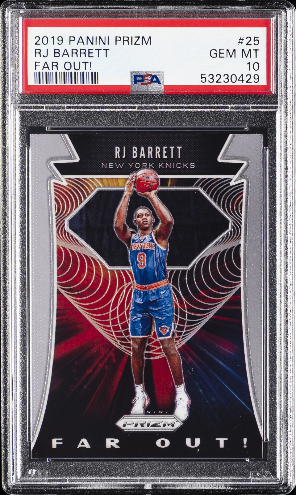 2019 PANINI PRIZM FAR OUT! #25 RJ BARRETT ROOKIE RC PSA 10
