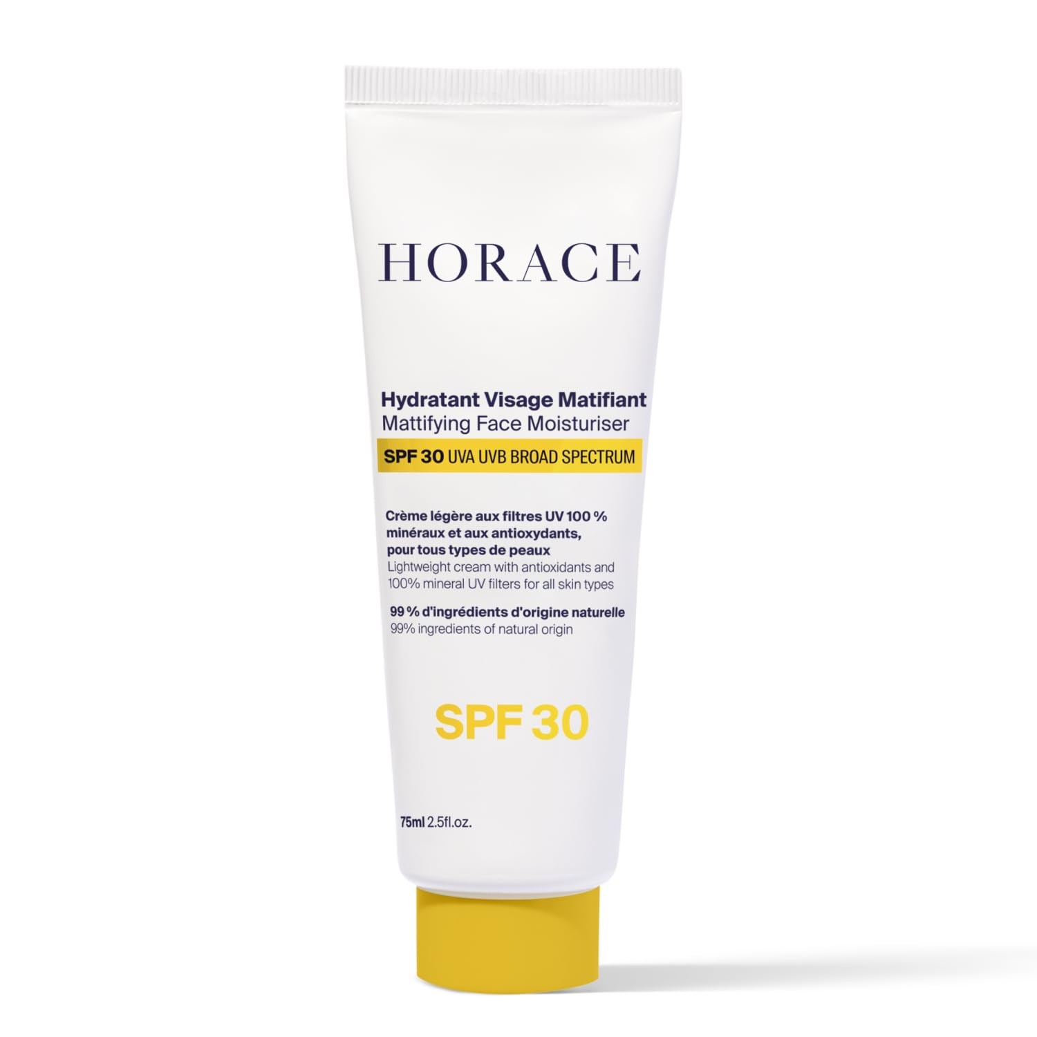 HORACE Mattifying Face Moisturiser SPF30 for Men - 75 ml (Pack of 1), SPF 30
