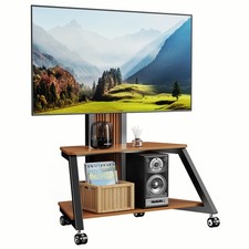 Heavy Duty Mobile TV Stand Rolling TV Cart with Wheels for 32-85 Inch Flat/Cu...