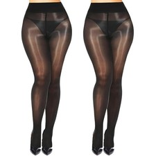 Women's Oil Bright Shaping Tight Ultra Shiny Sheer Tights High Waist Stockings