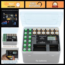 Digital Battery Tester Organizer Case - LCD Display for AA, AAA, C, D, 9V Cell