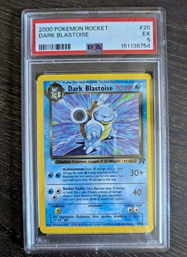 2000 POKEMON ROCKET #20 DARK BLASTOISE PSA 5