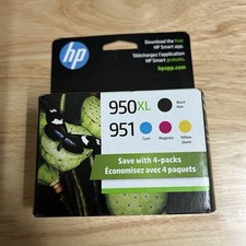 HP 950XL Black 951 Cyan Magenta Yellow Ink Pack Genuine New - Expired July 2023
