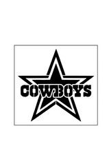 Stencil DALLAS COWBOYS Football Reusable Paint Air Brush 8"x7.75"