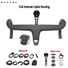 Carbon Road Bicycle Integrated Handlebar Internal Cable Routing Drop Bar 28.6mm