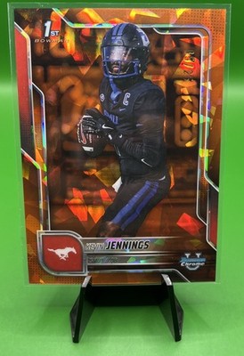 Kevin Jennings 2025 Bowman Chrome U Sapphire Orange Refractor 1st #/25