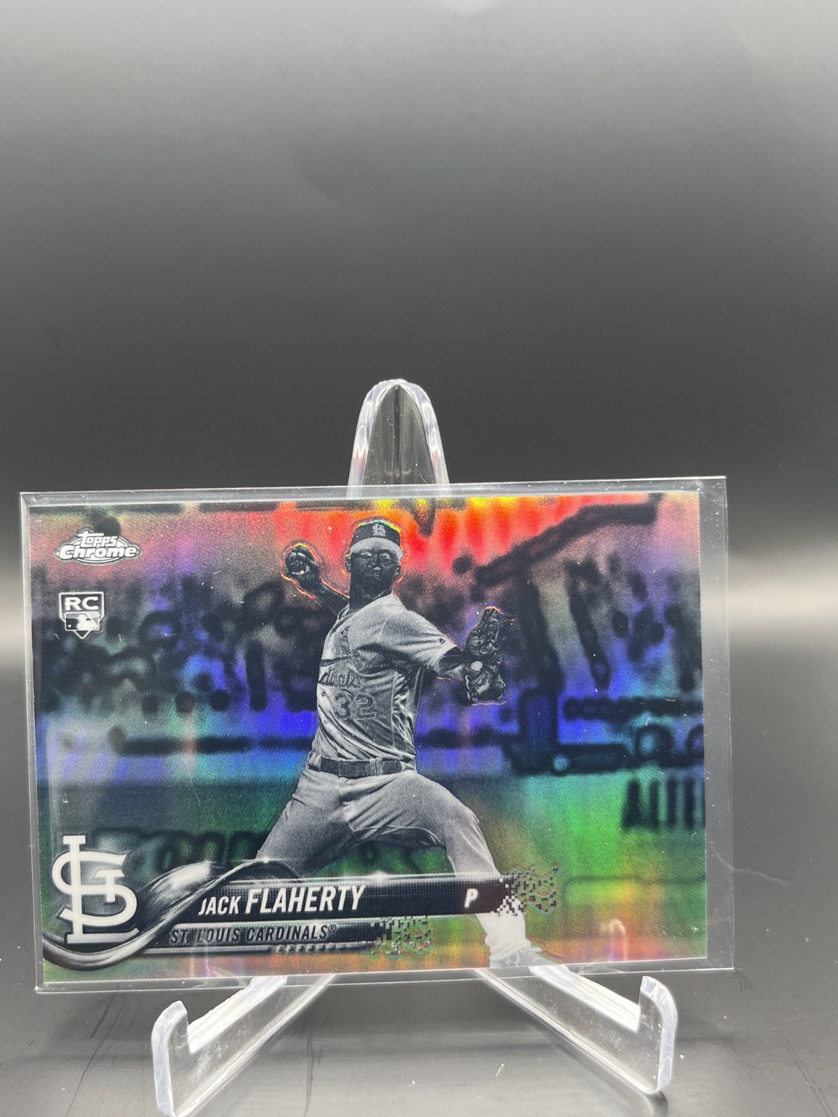 2018 Topps Chrome NEGATIVE- #4 Jack Flaherty RC - Cardinals - Detroit