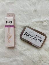    BLOCH Ballet Pointe Shoe Stretch Satin Ribbon - A0528 Pink W Free Stitch Kit