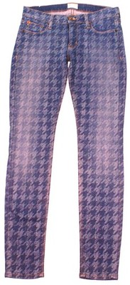 Hudson Krista Super Skinny Jeans Womens 25 Houndstooth Stretch Denim (28X29)