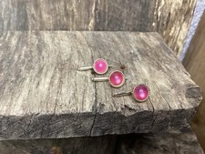 Vintage SWANK Pink Moonglow Dress Studs Tuxedo Shirt Buttons Spring Loaded X3