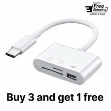 USB C SD Card Reader, Micro SD to Type C OTG Adapter for SDHC SDXC TF