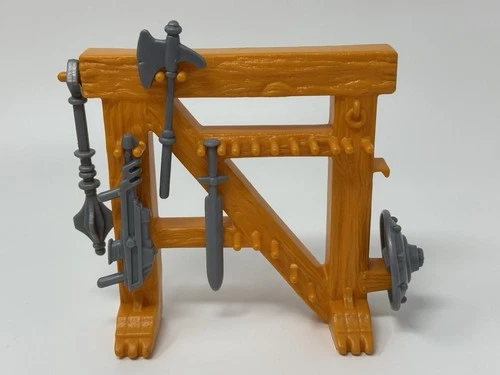 Vintage He-Man MOTU Castle Grayskull WEAPONS RACK with 5 Weapons 1981 Original