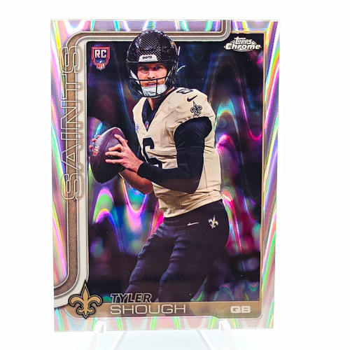 Topps 2025 Chrome Rookies Tyler Shough #398 New Orleans Saints RC RayWave