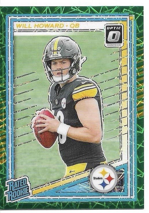 2025 Panini Donruss Optic - Rated Rookie Will Howard #233 Green Velocity Prizm 