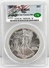 1987-S $1 American Silver Eagle CAC MS69 Drzewucki Sig. 1 oz San Francisco Coin
