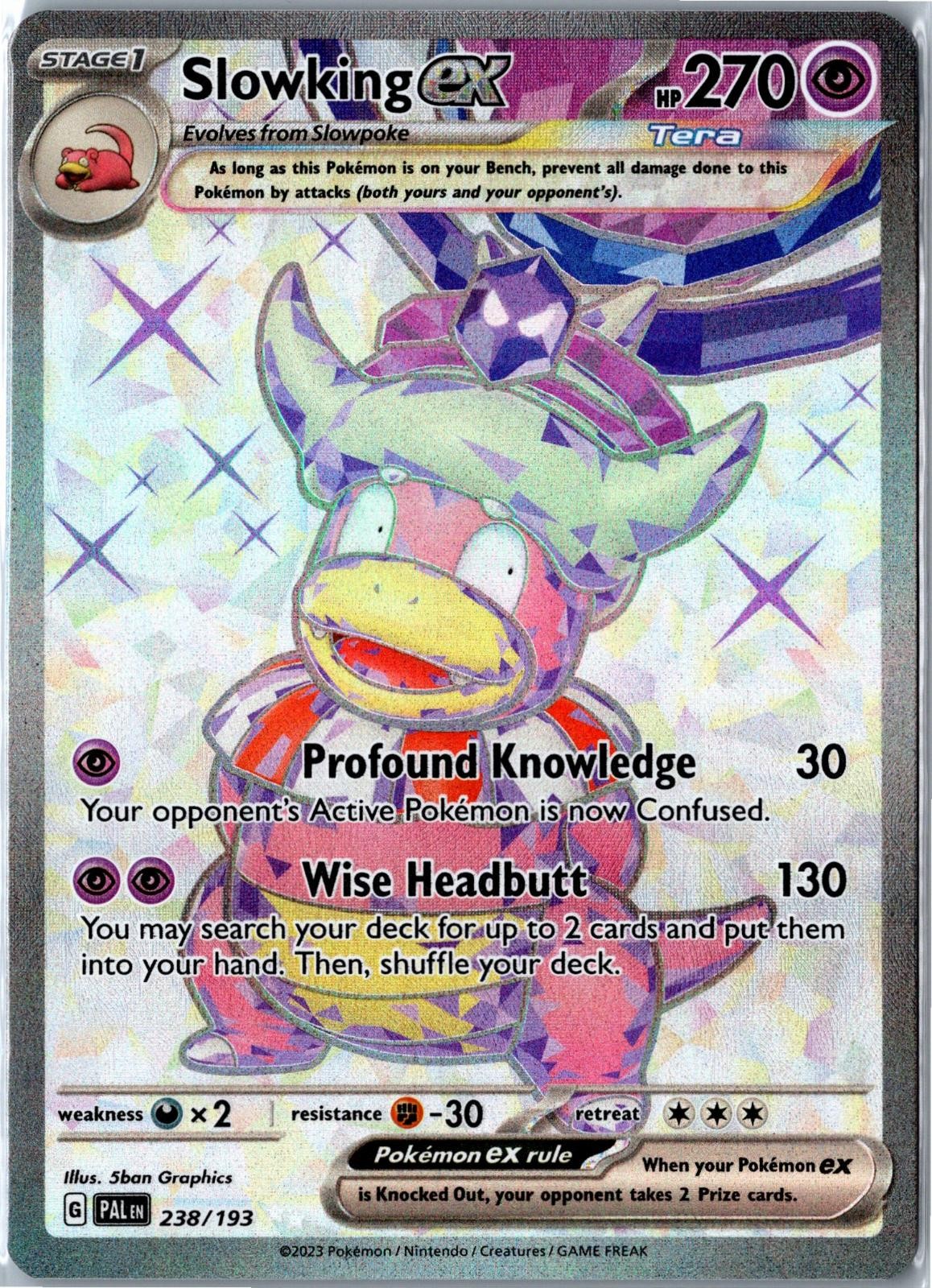 Pokemon Card - Slowking ex 238/193 Paldea Evolved Ultra Rare Near Mint