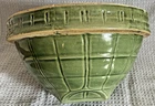 Vintage McCoy Large Green Glazed Window Pane #9 Bowl #4
