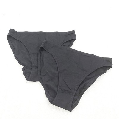 Amazon Damen Slip Unterwäsche Baumwolle 2er Pack Schwarz Komfort Basic Alltag