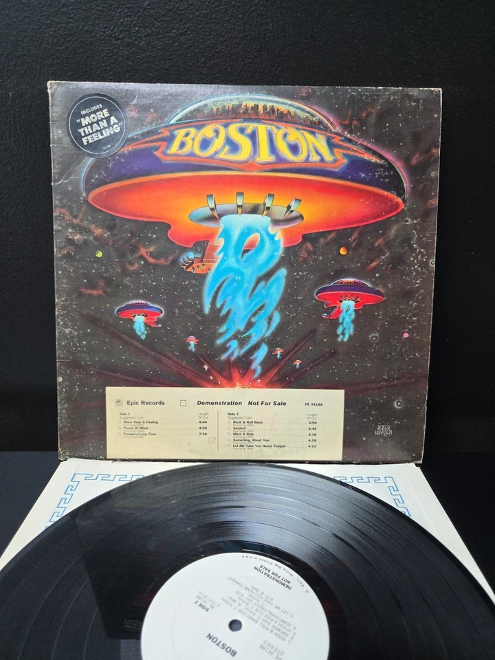 Boston Self Titled Lp Vinyl 1976 1st 'WL PROMO' W/Timing Strip/Hype VG/VG+ Foto 2 de 4