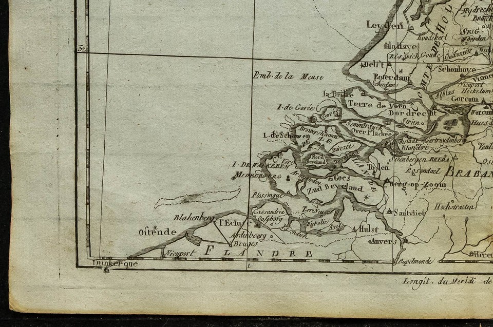 1784 - Antique Map Of Holland And The Netherlands - Rigobert Bonne ...