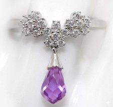 2CT Amethyst  White Topaz 925 Sterling Silver Ring Jewelry Sz 6,7,8,9 ZB7